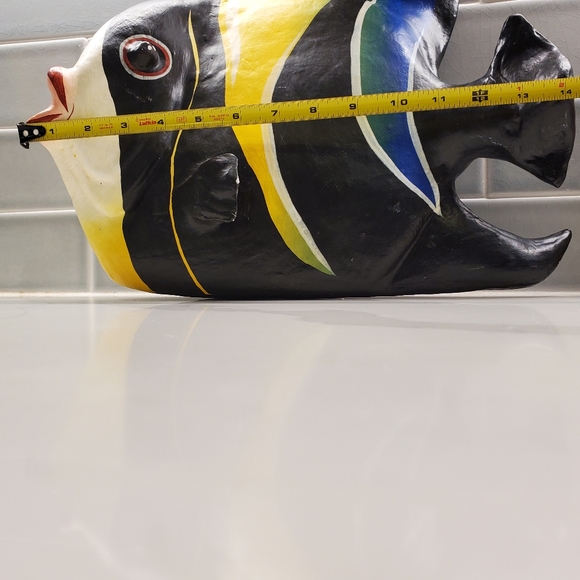 Tropical fish, paper mache, set of 3 - Picture 5 of 17